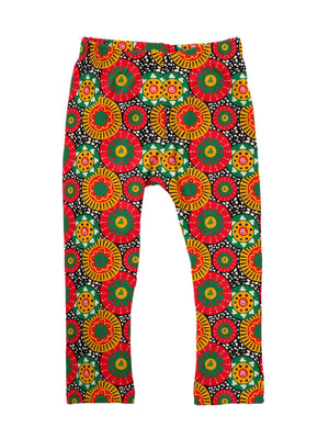 Girls' Black History Month leggings with vibrant custom design