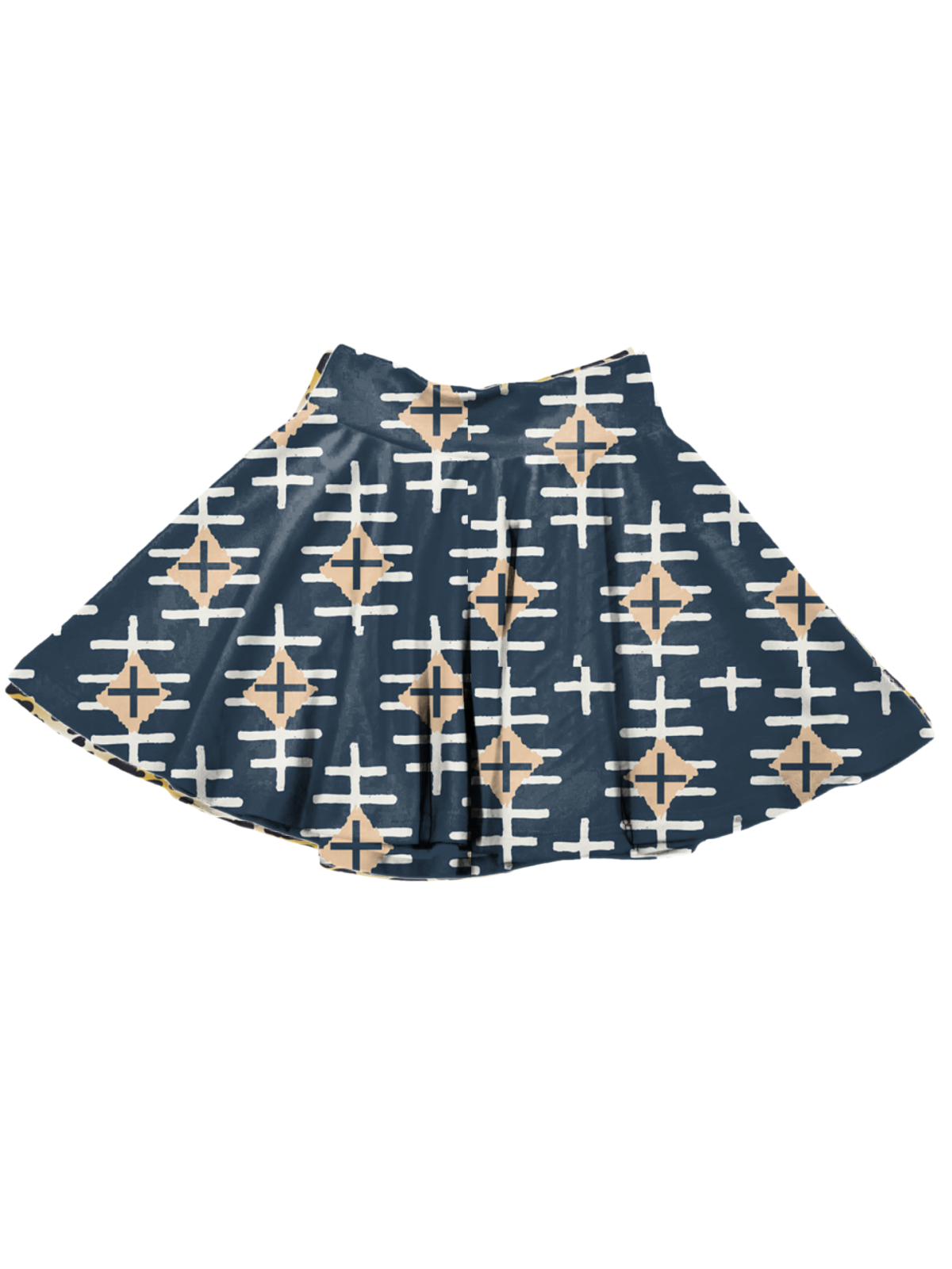 Girls Fall Skirt in a Path Marker Style Print