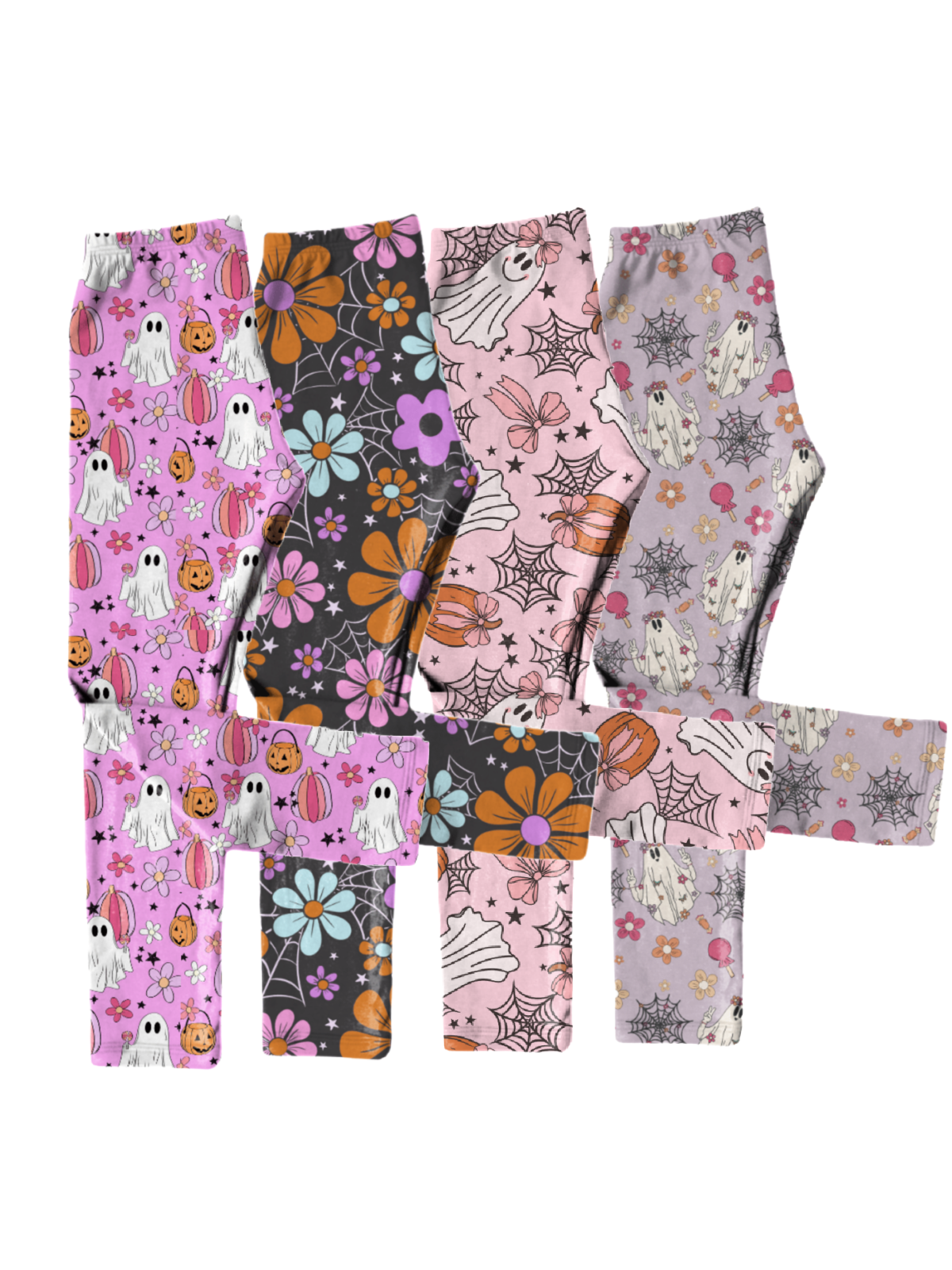 Girls Halloween Leggings in Hippie Halloween