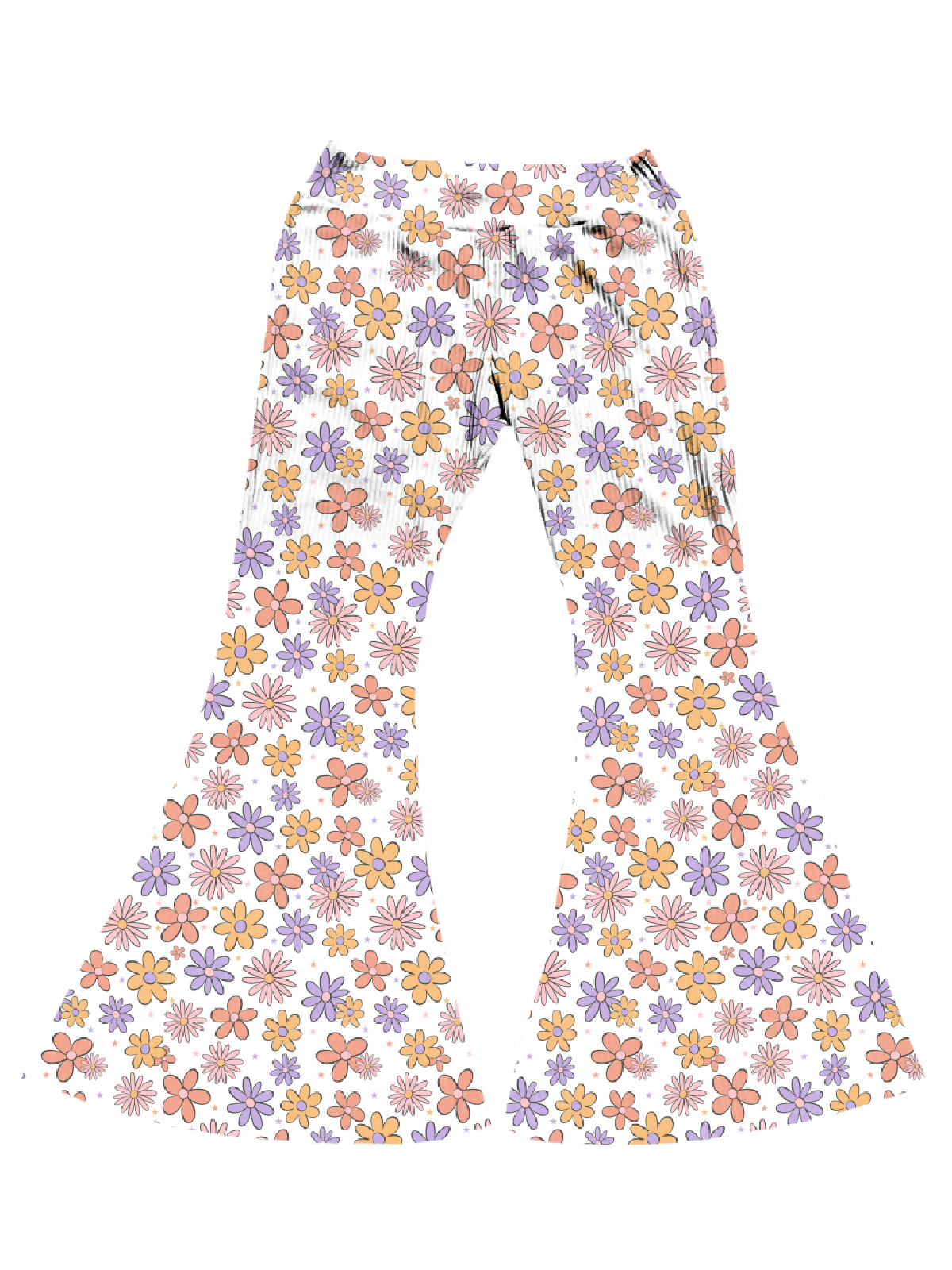 Girls Bell Bottoms in Retro Floral | Mackenzie Madison of Girls Bell Bottoms in Retro Floral | Mackenzie Madison of