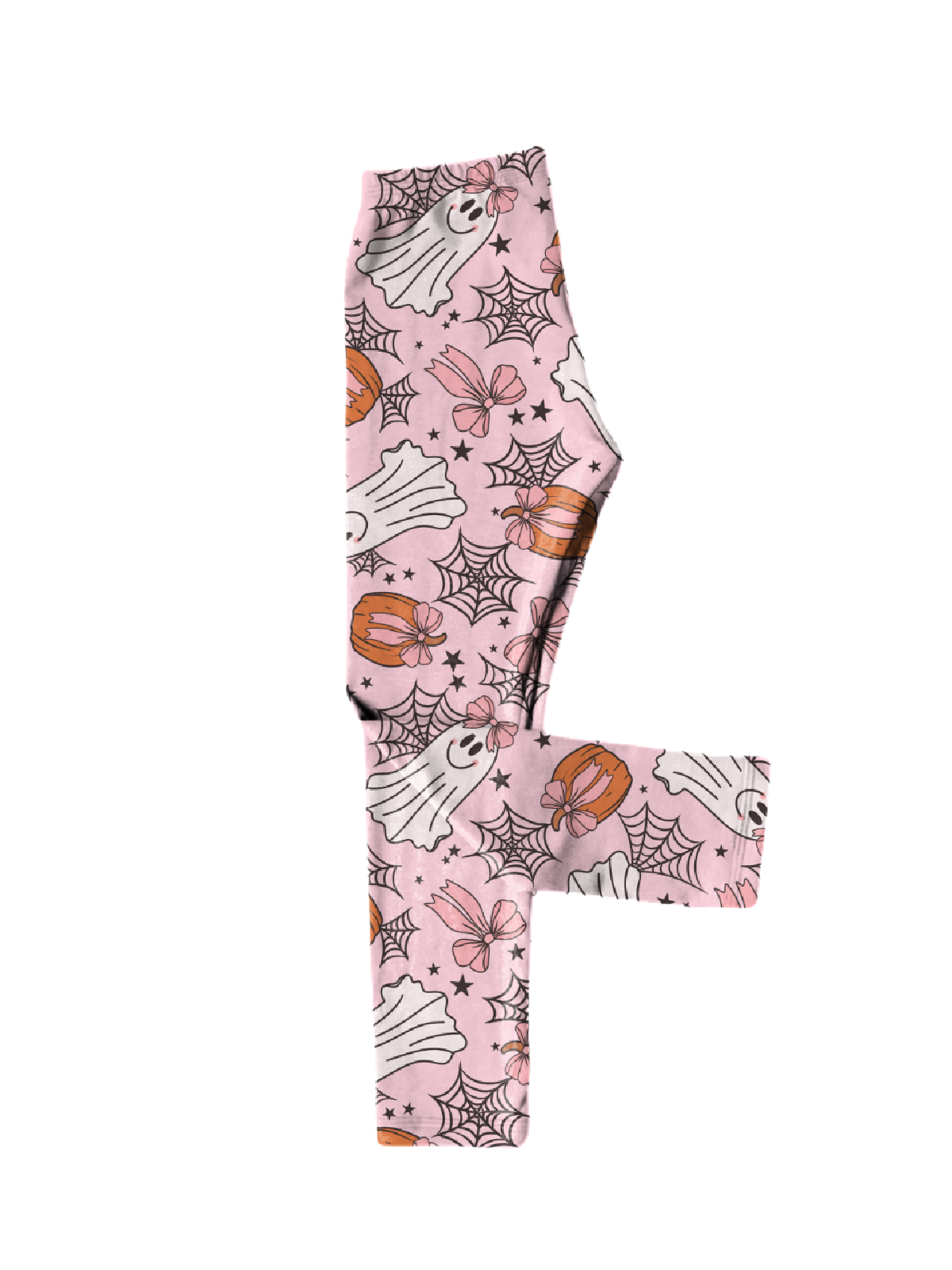 Girls Halloween Leggings in Pink Retro