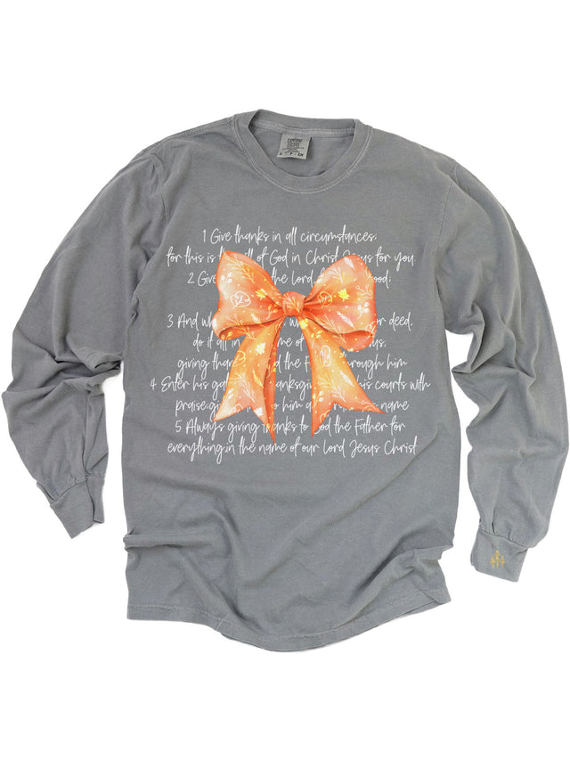 Give Thanks in All Women's Thanksgiving Shirt - Long Sleeve