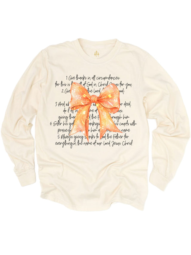 Give Thanks in All Women's Thanksgiving Shirt - Long Sleeve