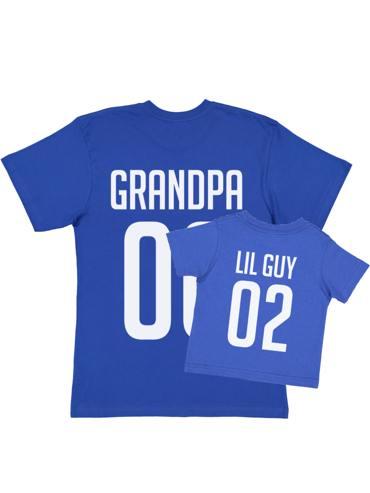 Grandpa and Me Matching Father's Day Shirts in Royal Blue
