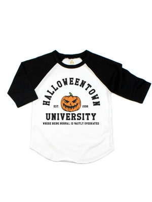 Halloween Town University Kids Halloween Raglan Shirt