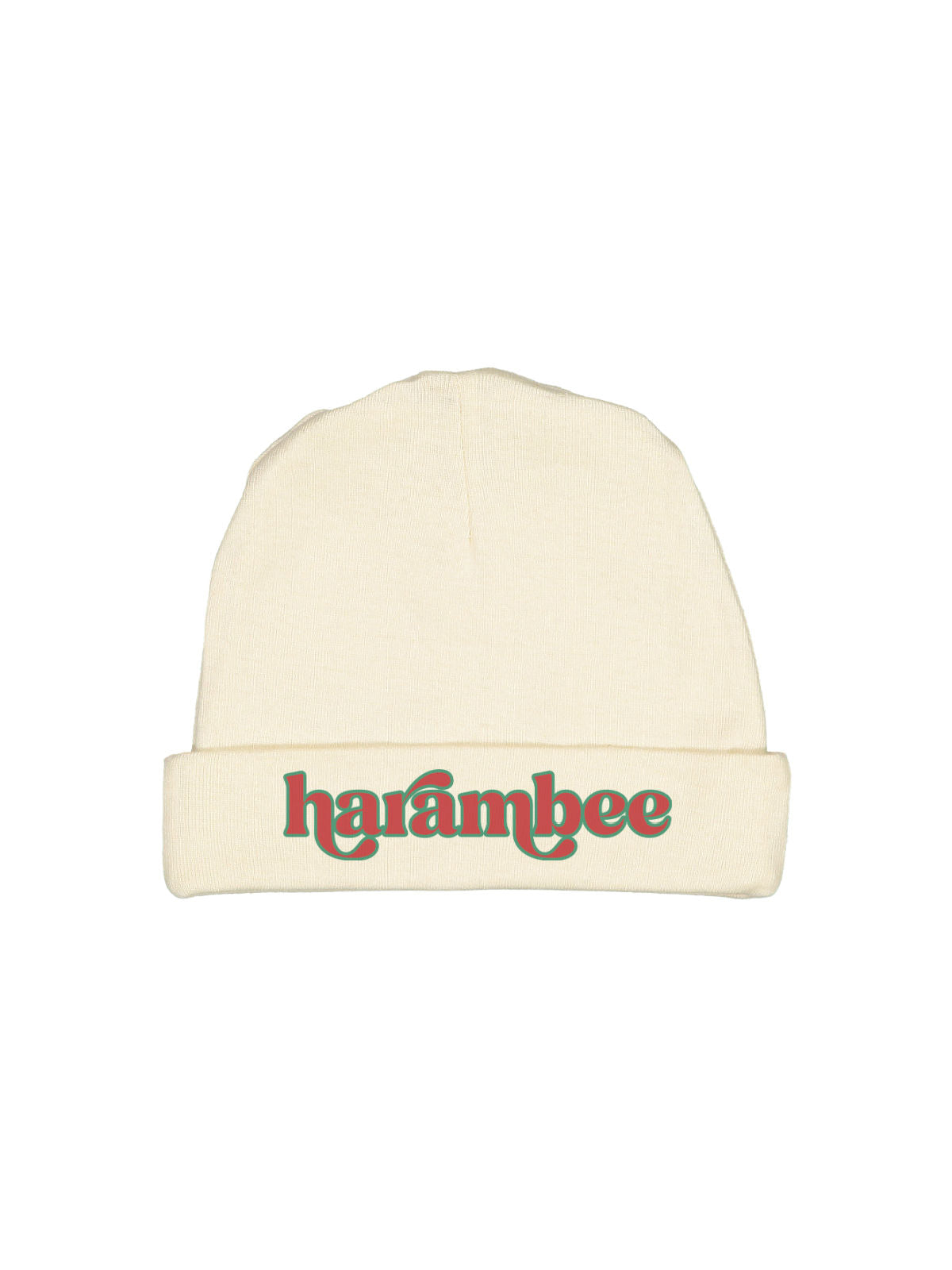 Natural baby cap with harambee wording