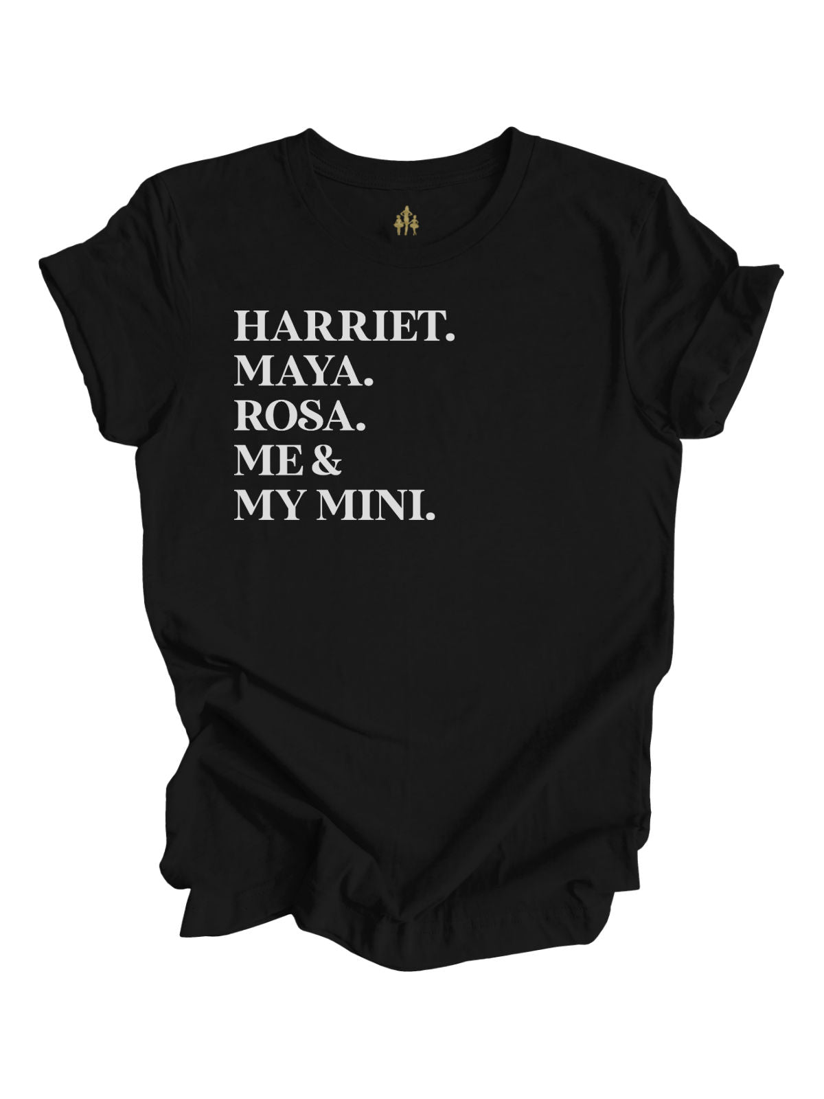 Mommy and Me Black History Month shirts featuring Harriet, Maya, and Rosa