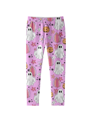 Girls Halloween Leggings in Hippie Halloween