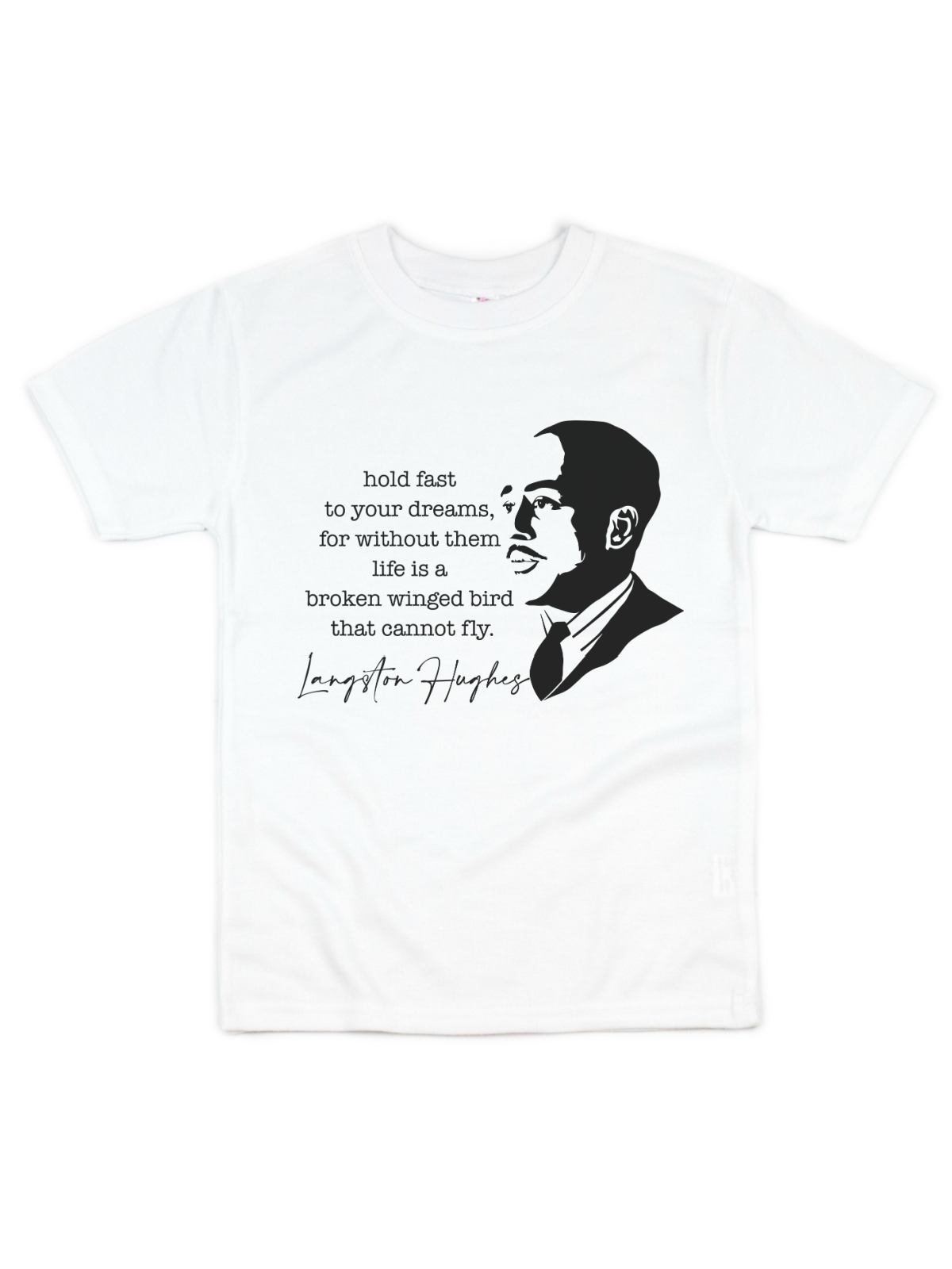 Langston Hughes Kids Black History Raglan Shirt