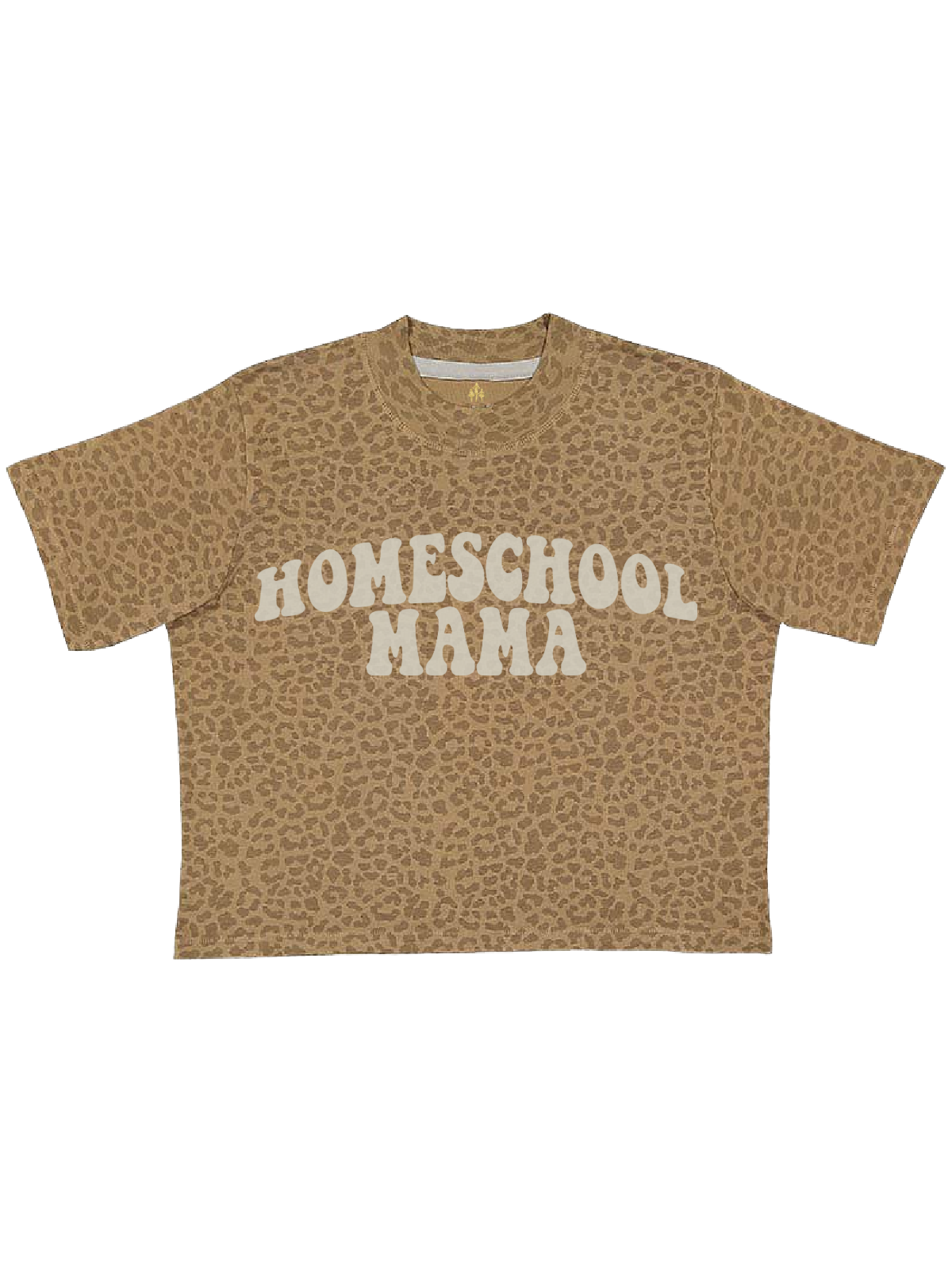 Homeschool Mama Boxy Tee in Leopard