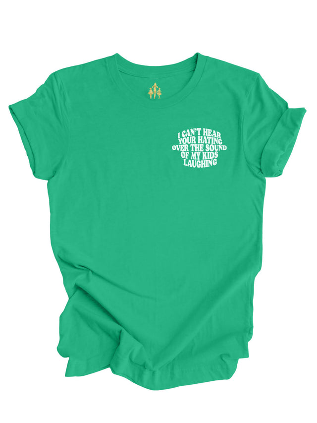 Funny Mom Shirt Kelly Green - Bold Quote for Moms Front and Back View