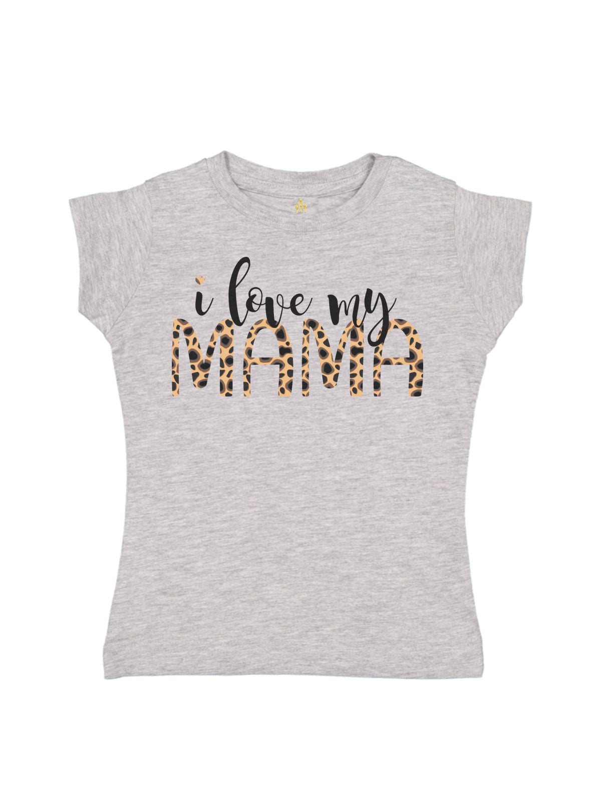 I Love My Mama Girls Leopard Long Sleeve Shirt