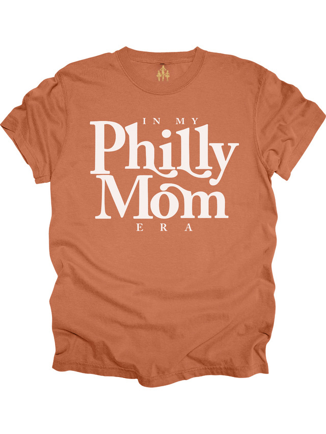 Orange Short Sleeve In My Philly Mom Era Women's Shirt