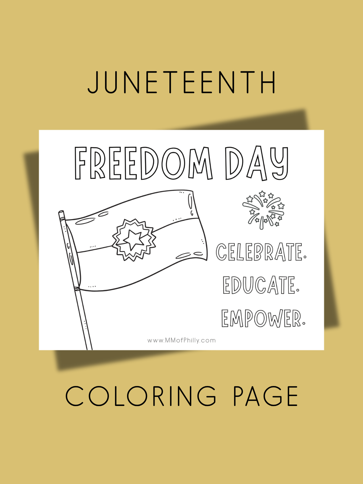 Printable Juneteenth Coloring Page