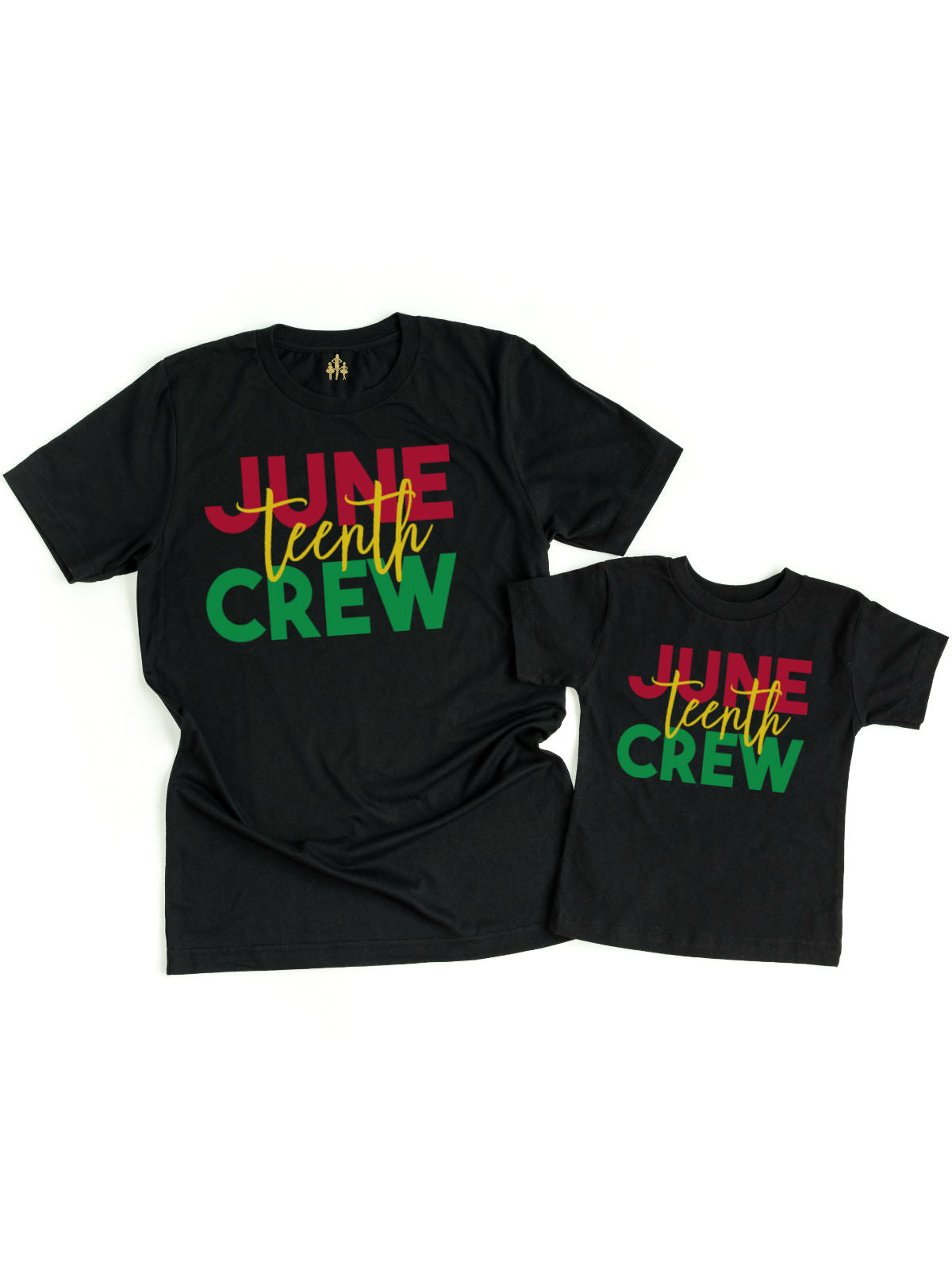 Juneteenth Crew Matching Mommy and Me Shirts in Black