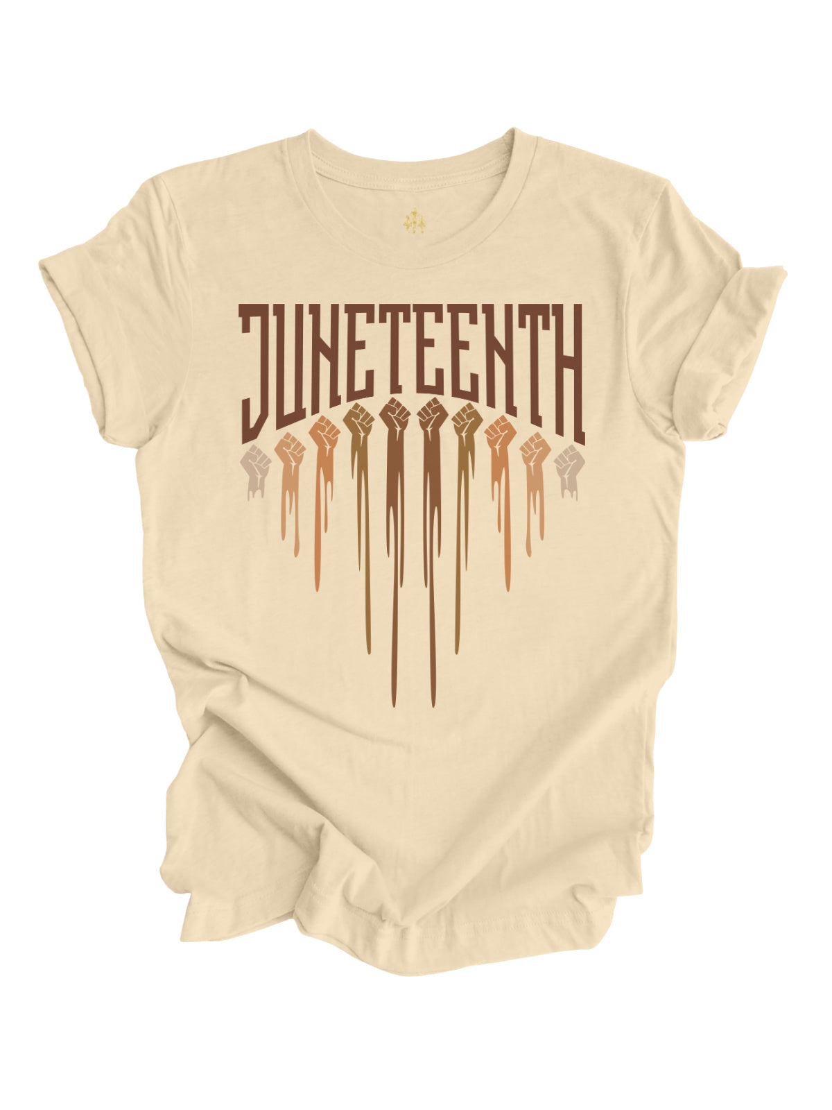 Juneteenth Fists Adult Shirt in Soft Cream