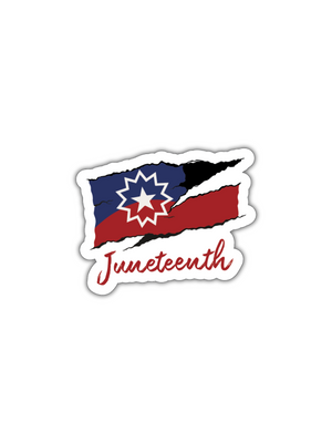 Juneteenth Freedom Day Flag Vinyl Sticker