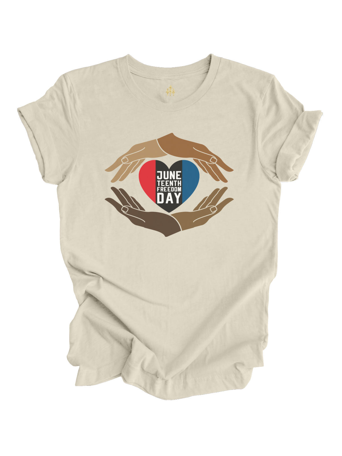 Hands of Juneteenth Freedom Day Shirt in Natural