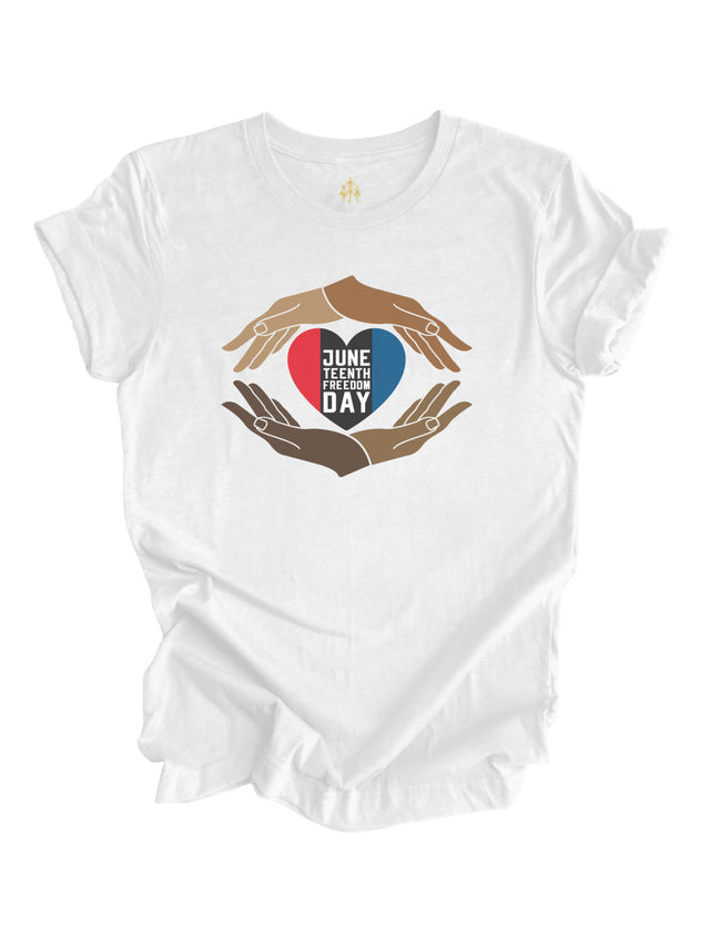 Juneteenth Freedom Day Adult Shirt in White