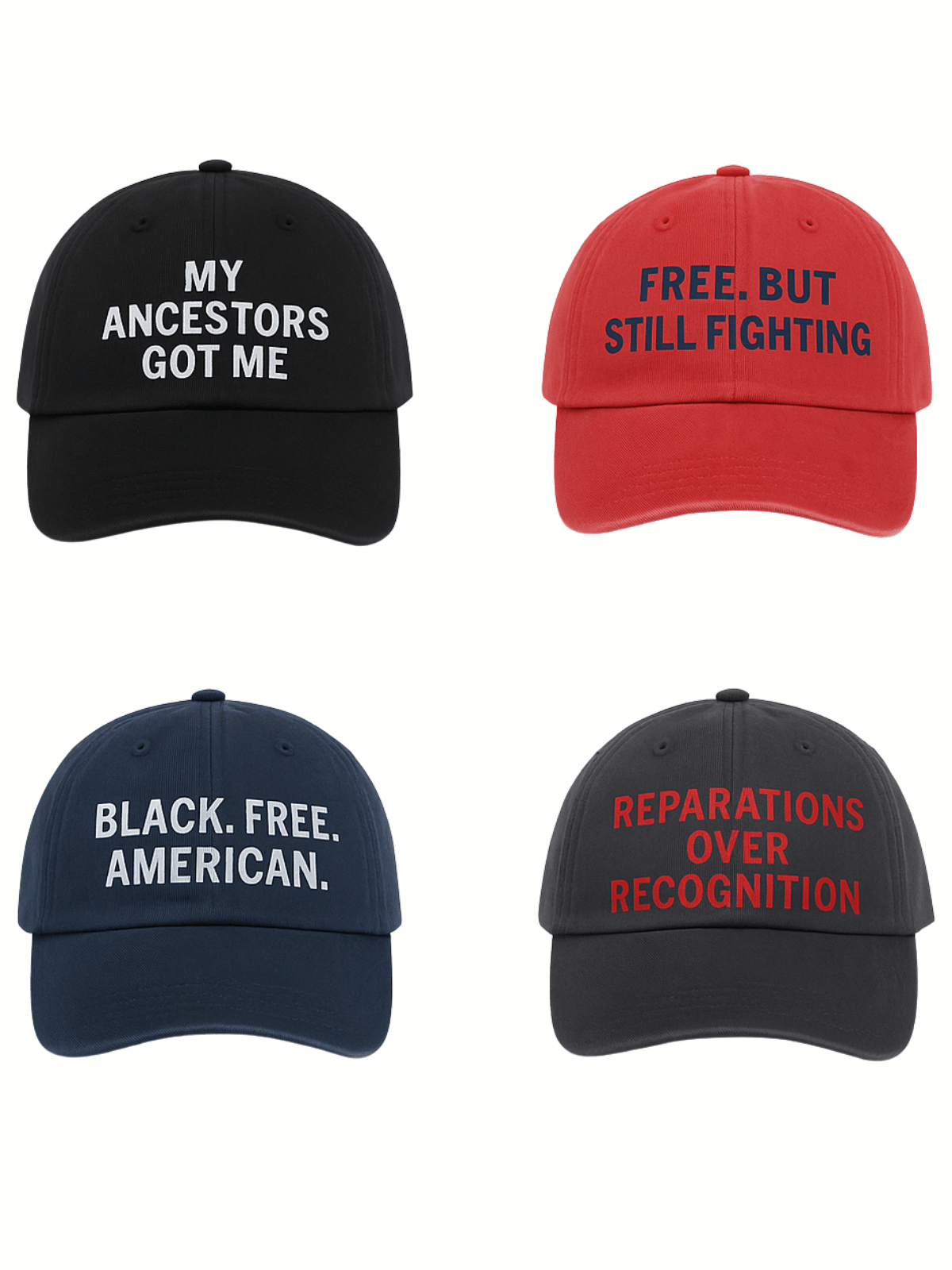 Reparations Over Recognition black dad hat