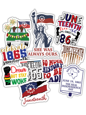 Juneteenth die cut vinyl stickers