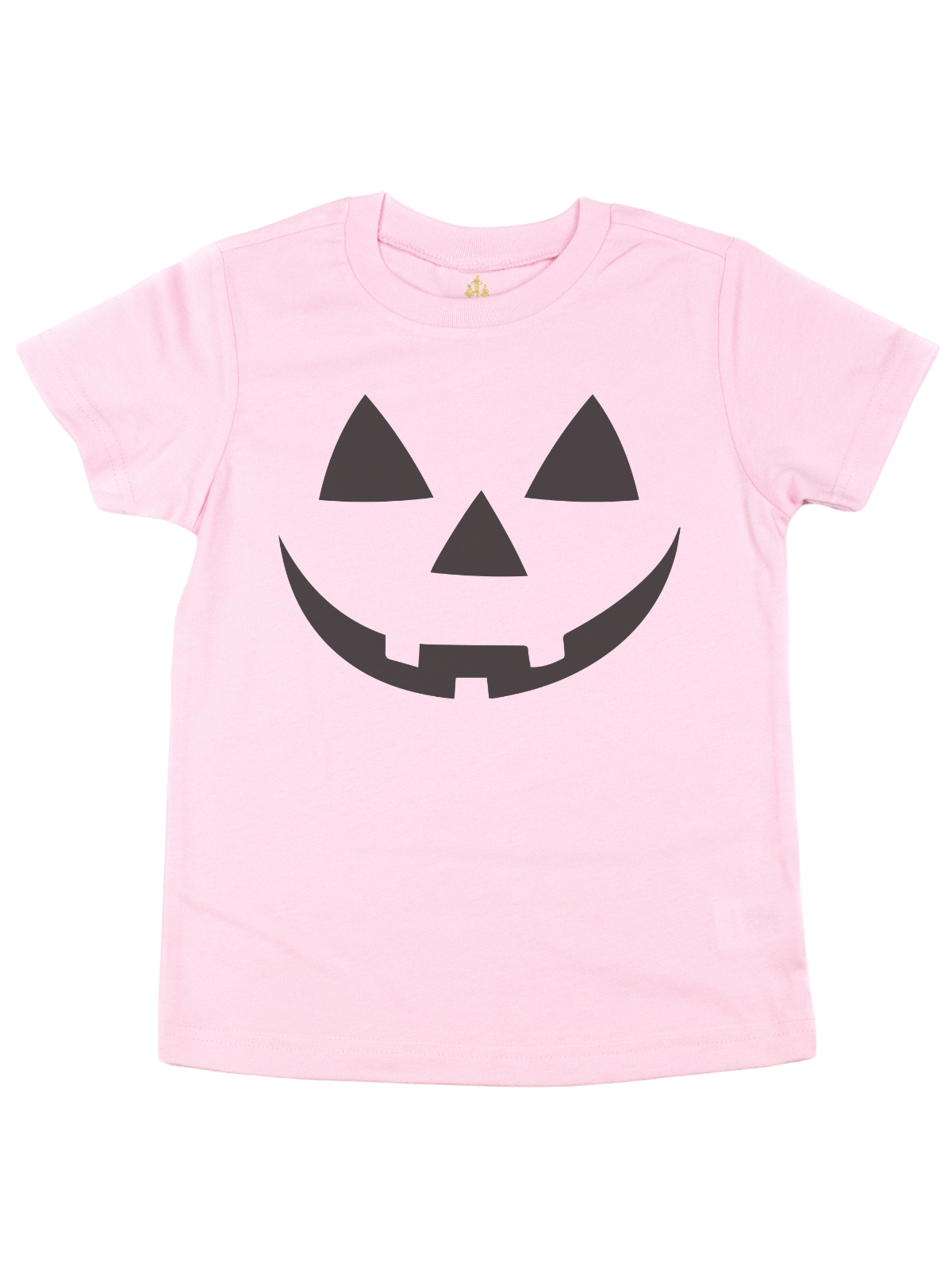 Kids Blush Pink Jack-o’-Lantern Halloween Tee