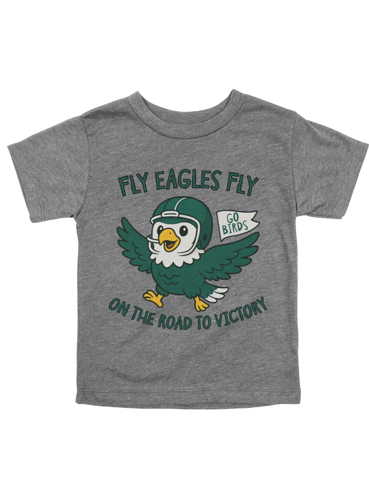 Fly Eagles Fly Kids Tee - Philly Football Shirt - Heather Gray