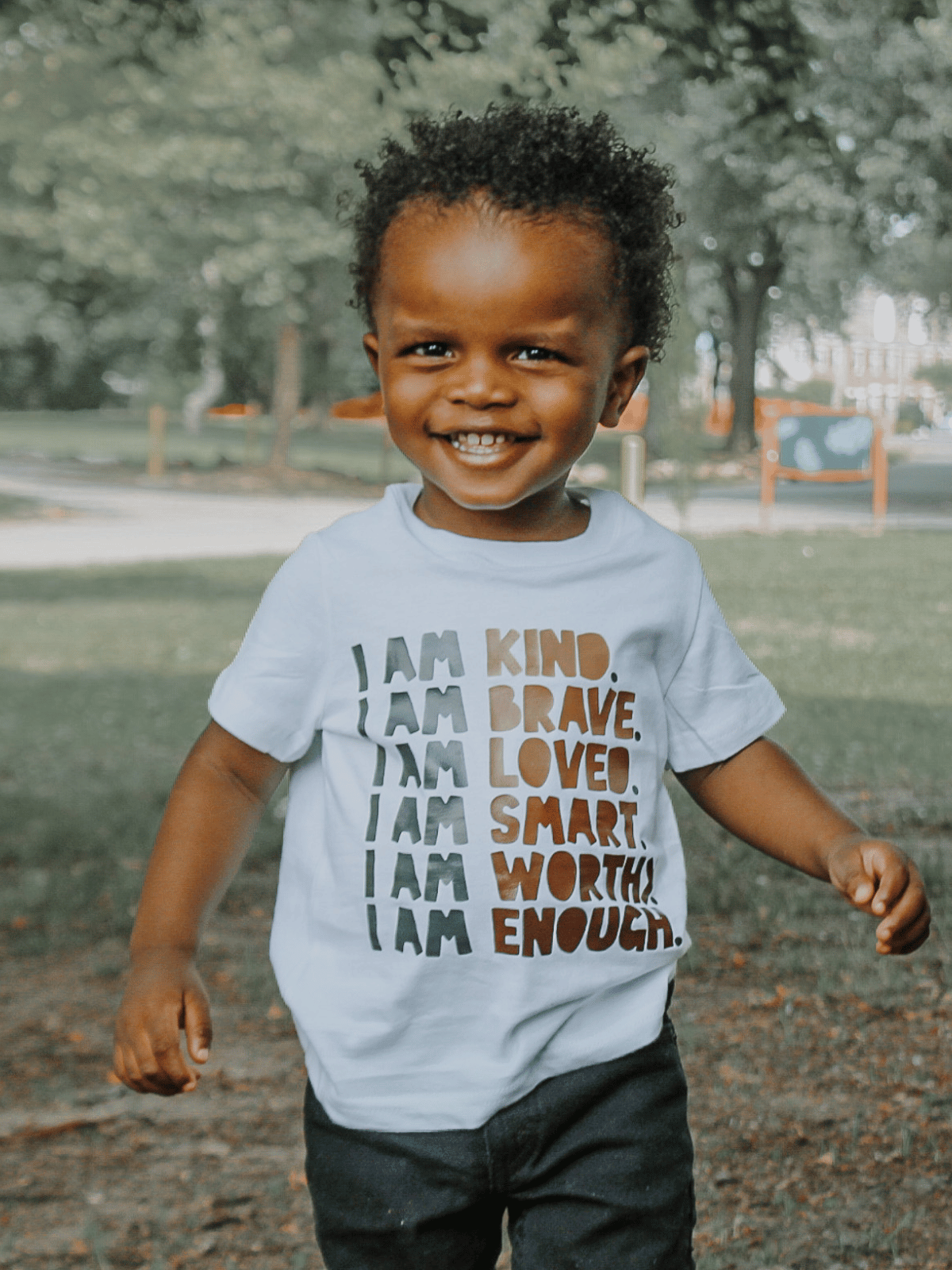 Kids I Am Affirmations Shirt in White