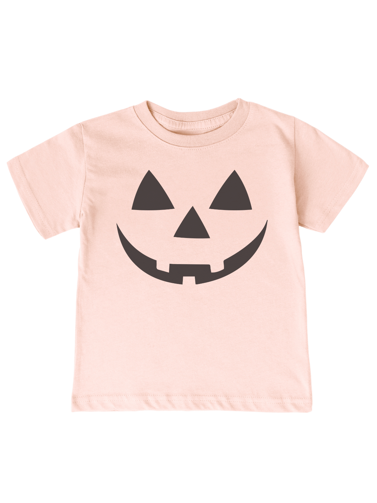 Kids Blush Pink Jack-o’-Lantern Halloween Tee