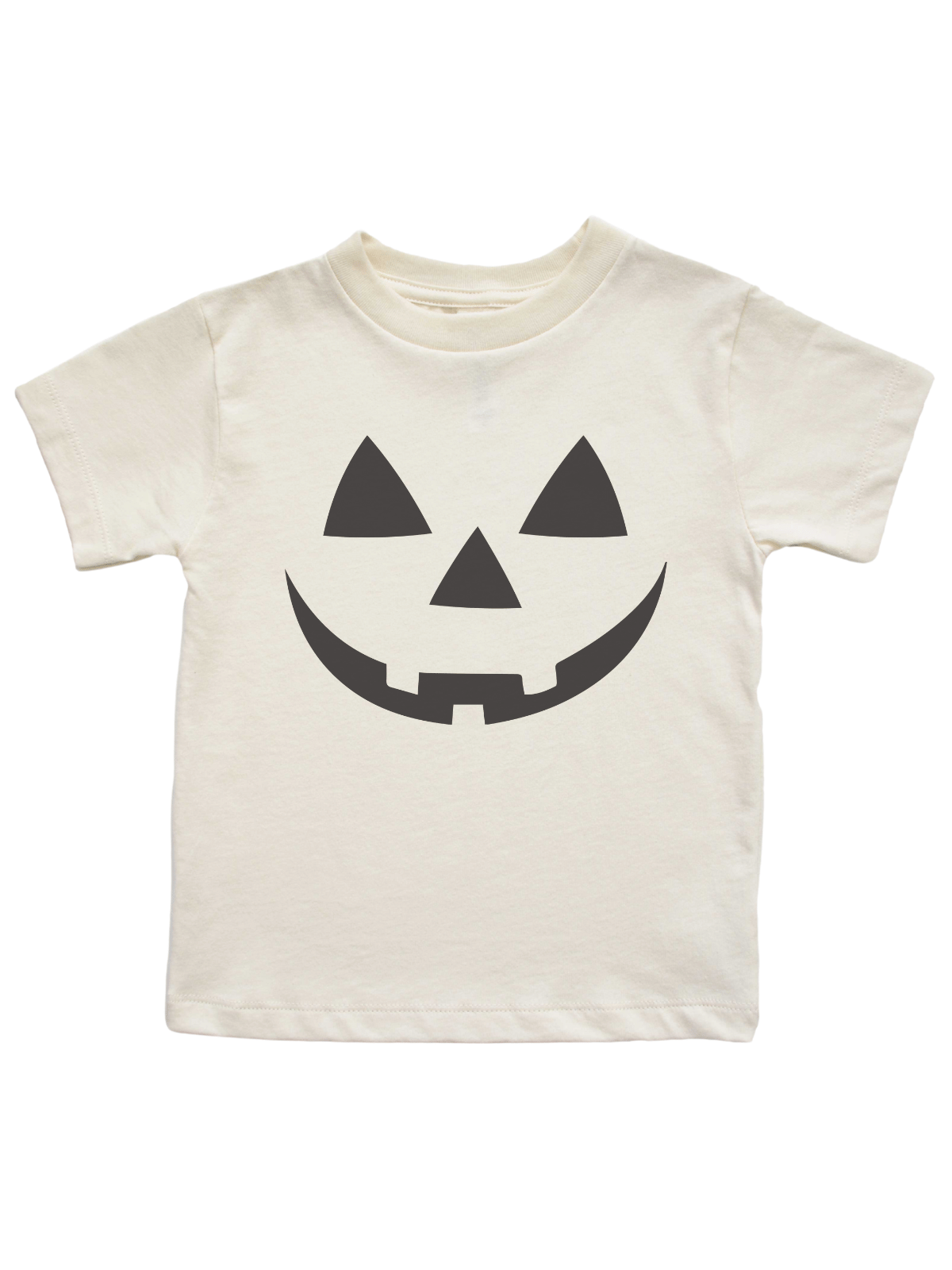 Kids Natural Jack-o’-Lantern Pumpkin Face Shirt