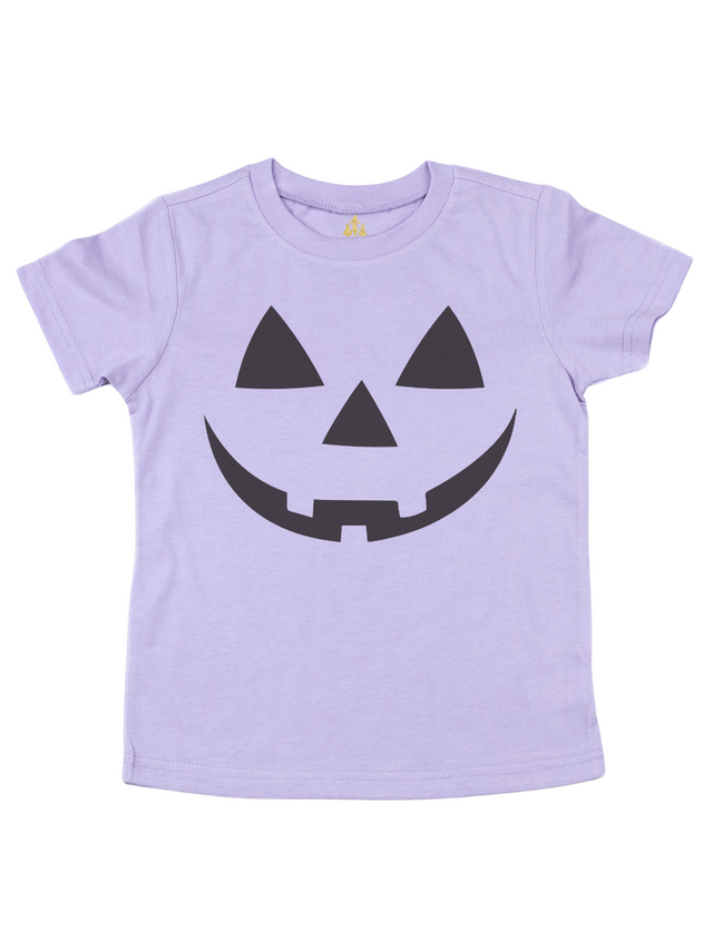 Kids Lavender Jack-o’-Lantern Halloween T-Shirt