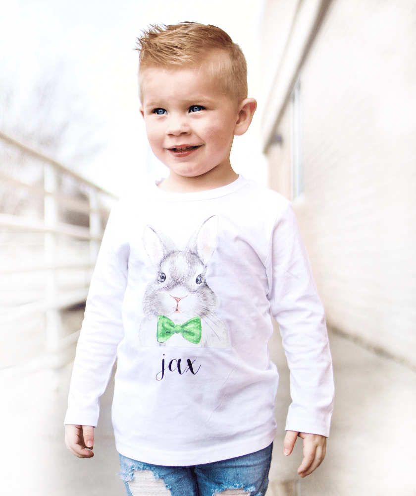 Personalized Kids Easter Bunny Shirt