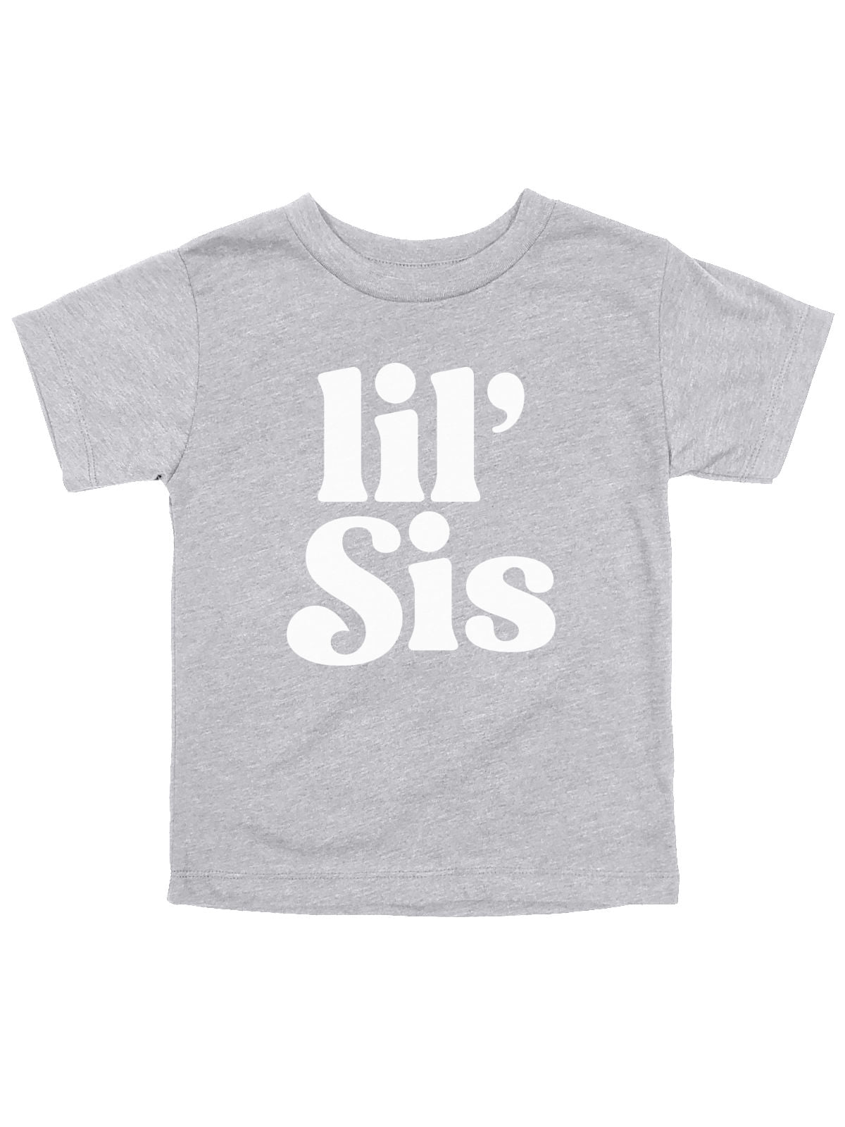 Lil Sis Baby Girl Bodysuit in Heather Gray
