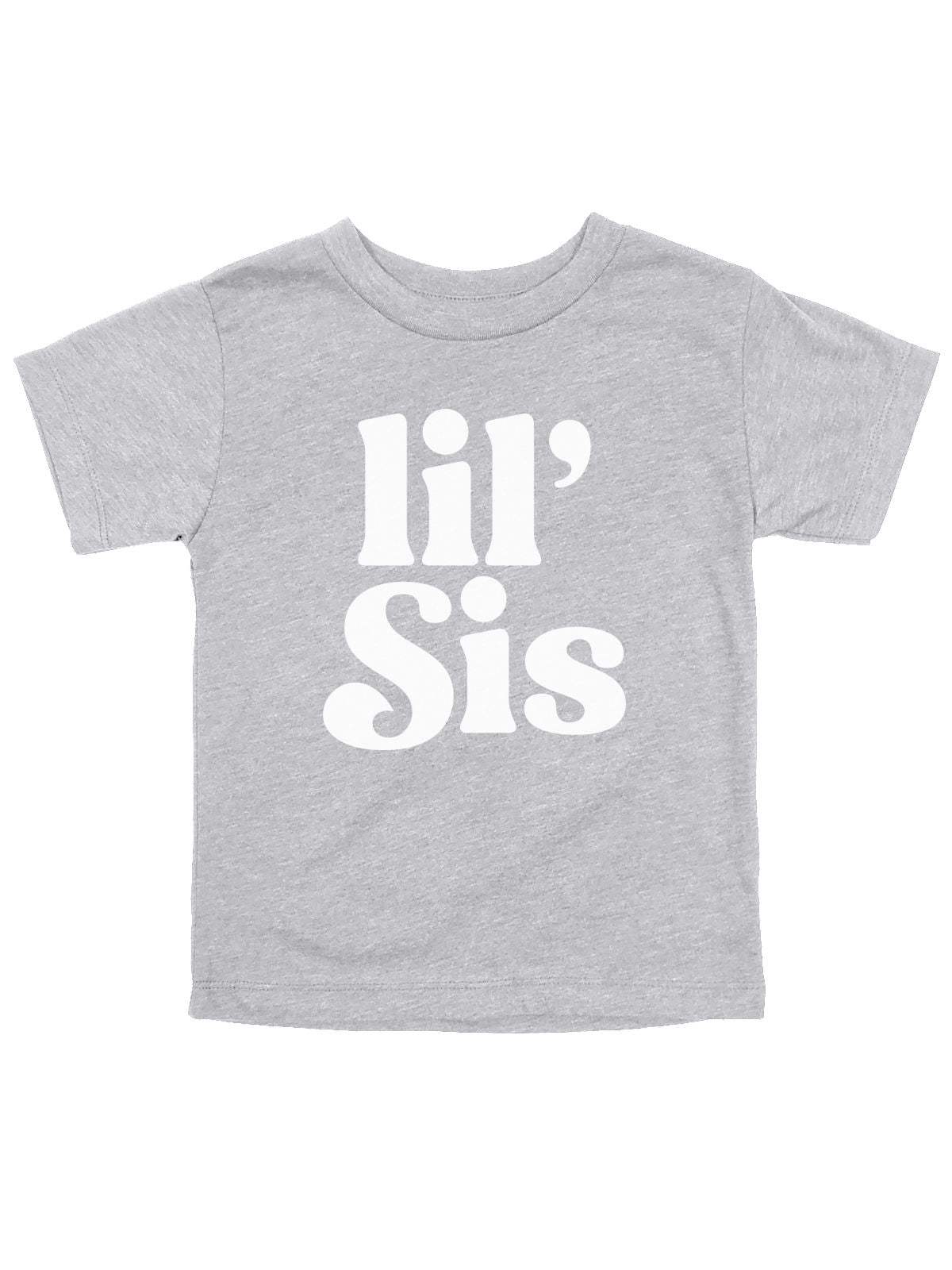 Lil Sis Baby Girl Infant Shirt in Heather Gray