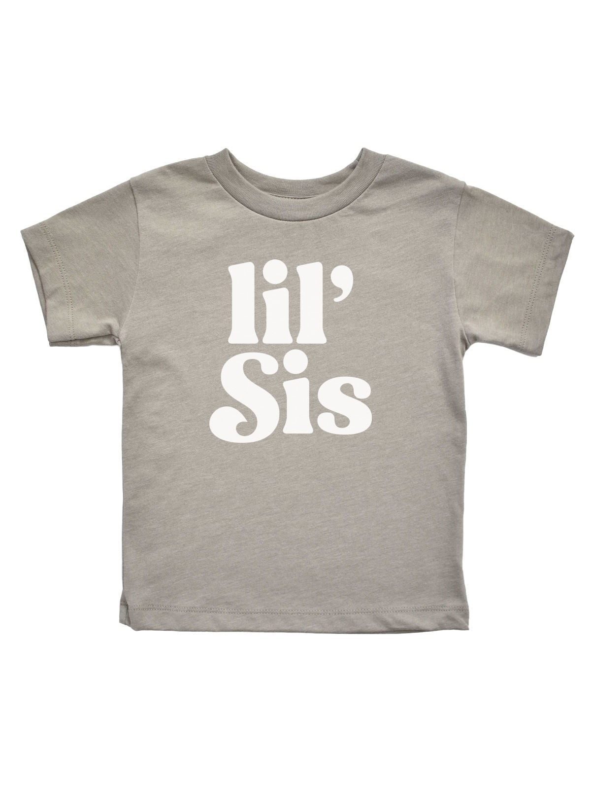 Lil Sis Girls Shirt in Stone