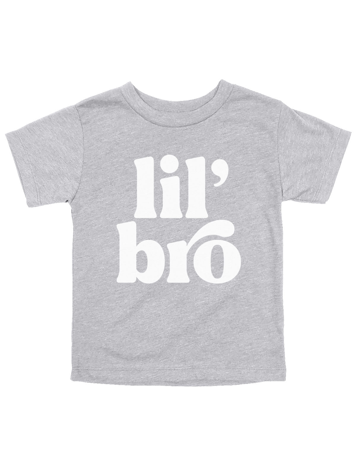Lil Bro Baby Boy Shirt in Heather Gray