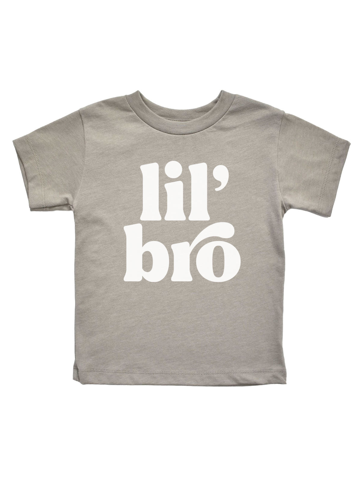 Lil' Bro Baby Boy T-Shirt in Stone