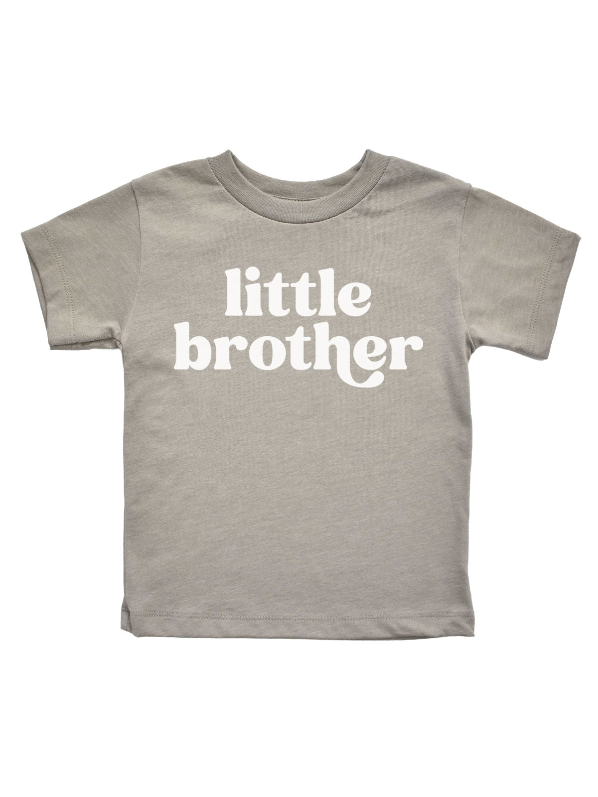 Little Brother Baby Boy Shirt in Stone