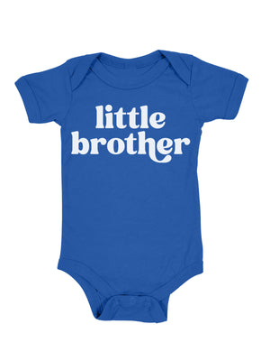 Little Brother Baby Boy Bodysuit in Blue