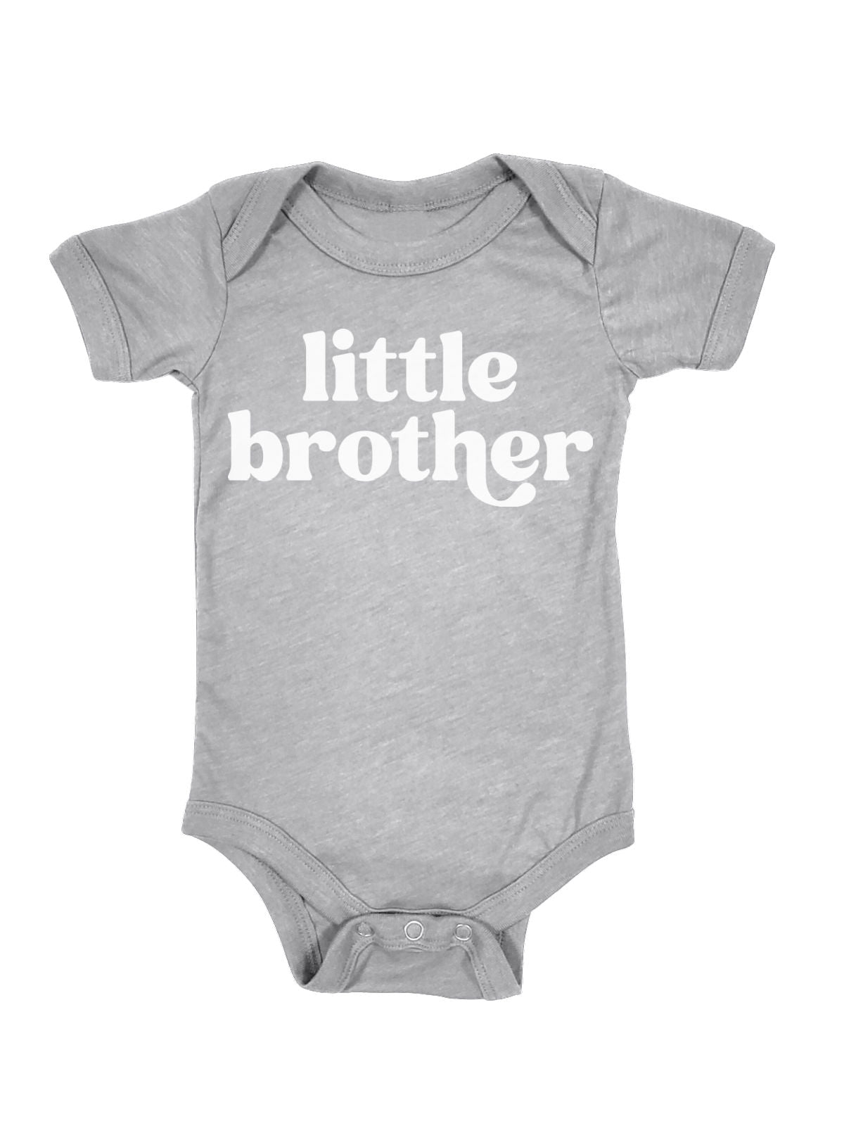 Little Brother Baby Bodysuit in Heather Gray
