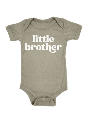 Little Brother Baby Body Bodysuit in Stone