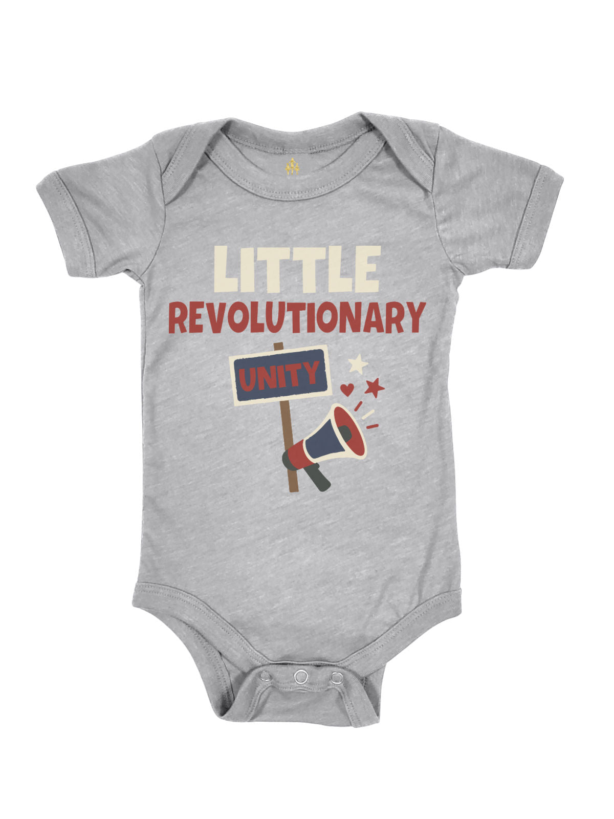 Matching Juneteenth mommy and me shirts — Guiding the Revolution adult tee and Little Revolutionary kids shirt in heather gray.