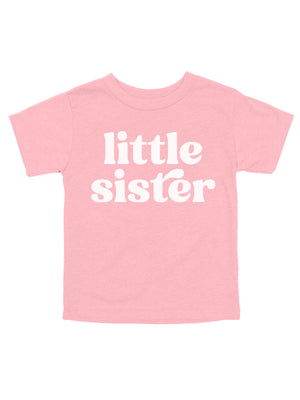 Little Sister Baby Girl Shirt in Pink