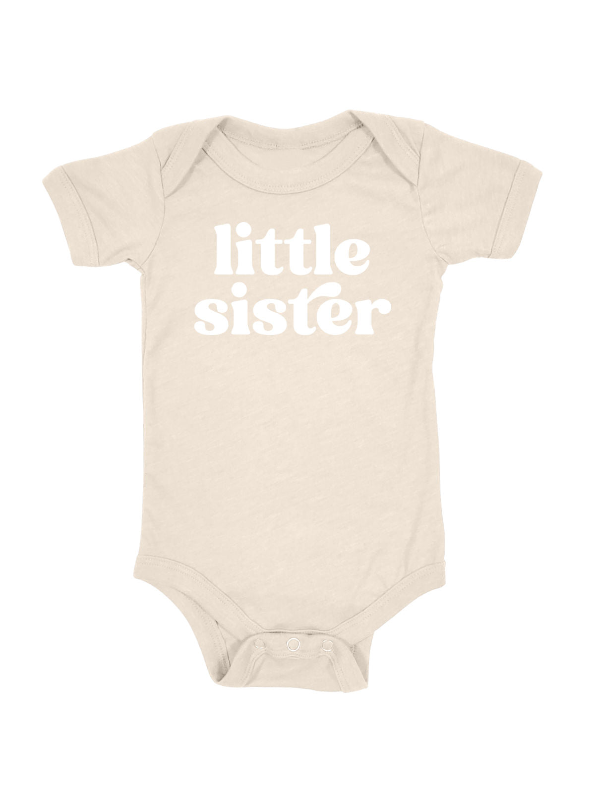 Little Sister Baby Girl Bodysuit in Natural