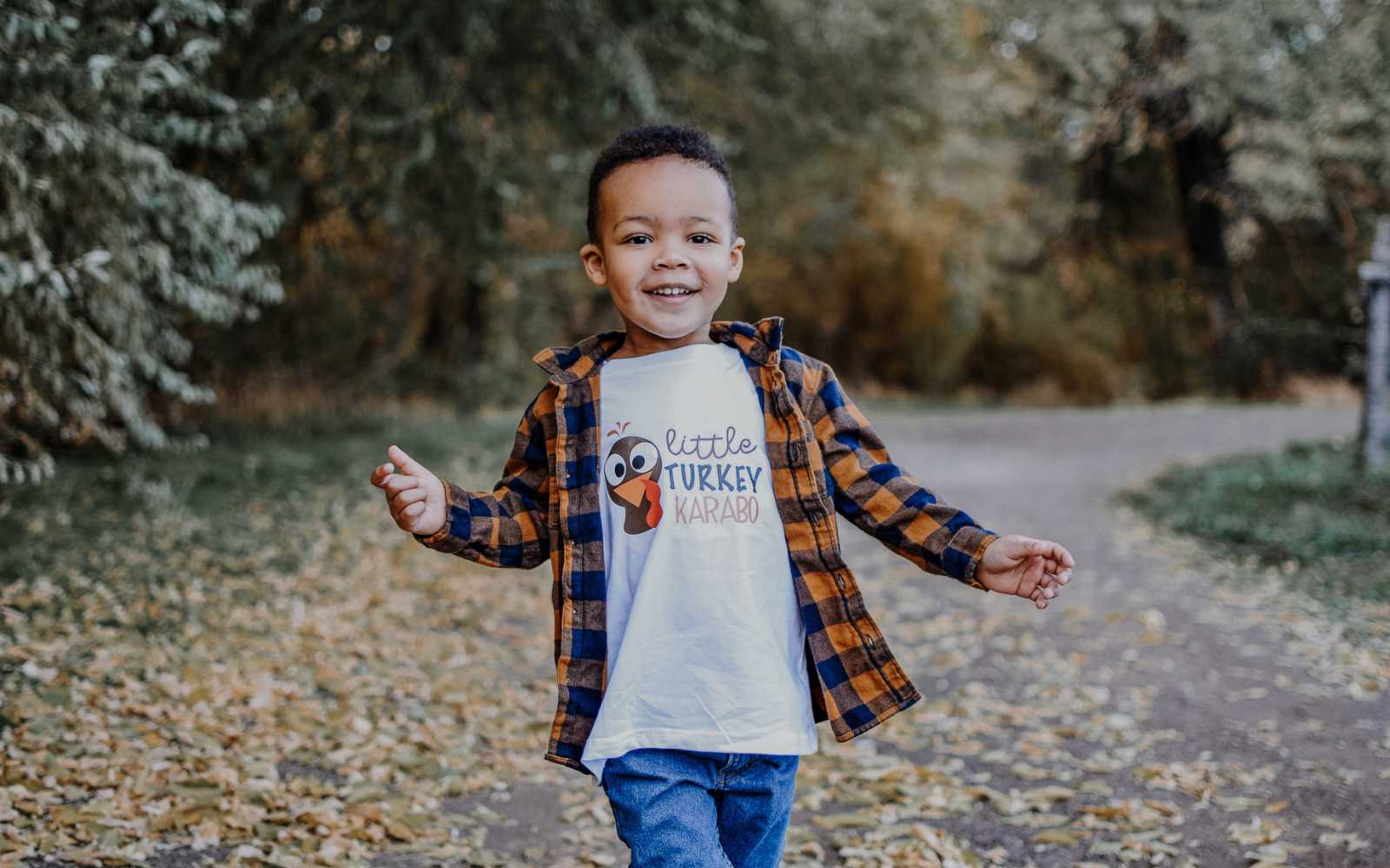 Little Turkey Boys Thanksgiving Shirt