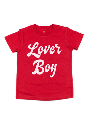 Lover Boy Kids Valentine's Day Shirt in Red