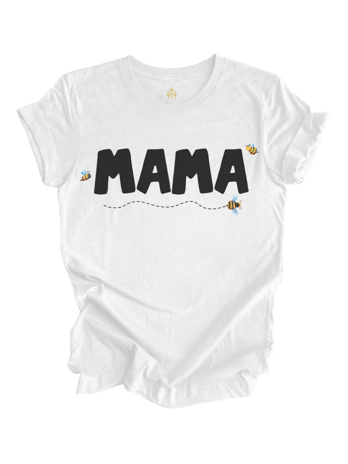 MAMA Bumble Bee Birthday Shirt for Moms in White