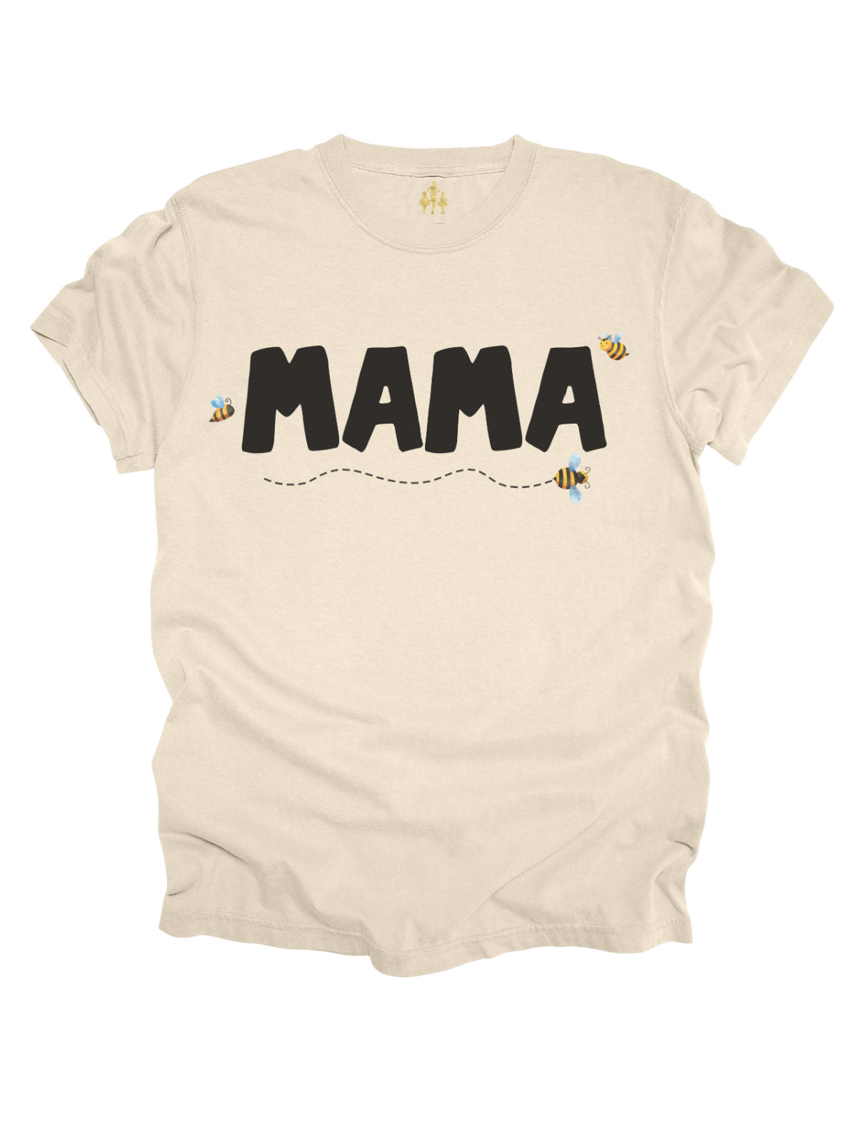 MAMA Bumble Bee Birthday Shirt for Moms in Natural Cream