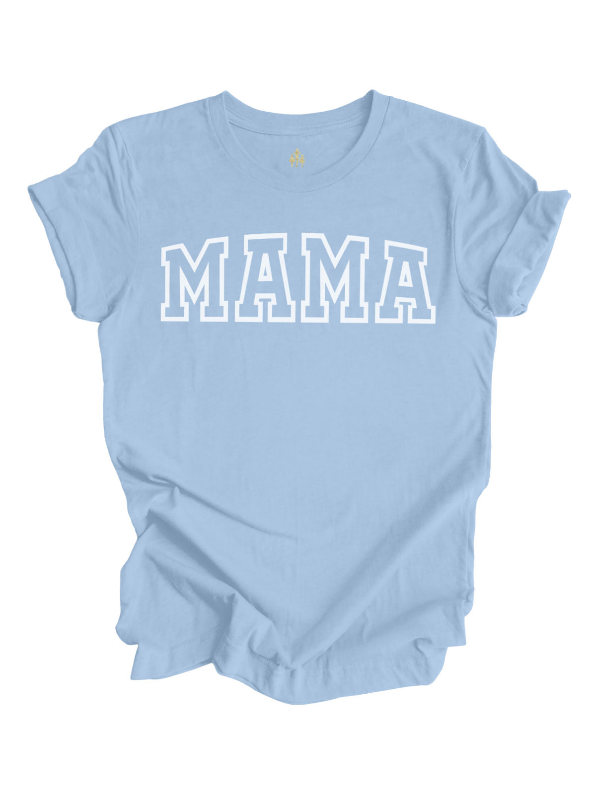 MAMA Varsity Short Sleeve Baby Blue Shirt