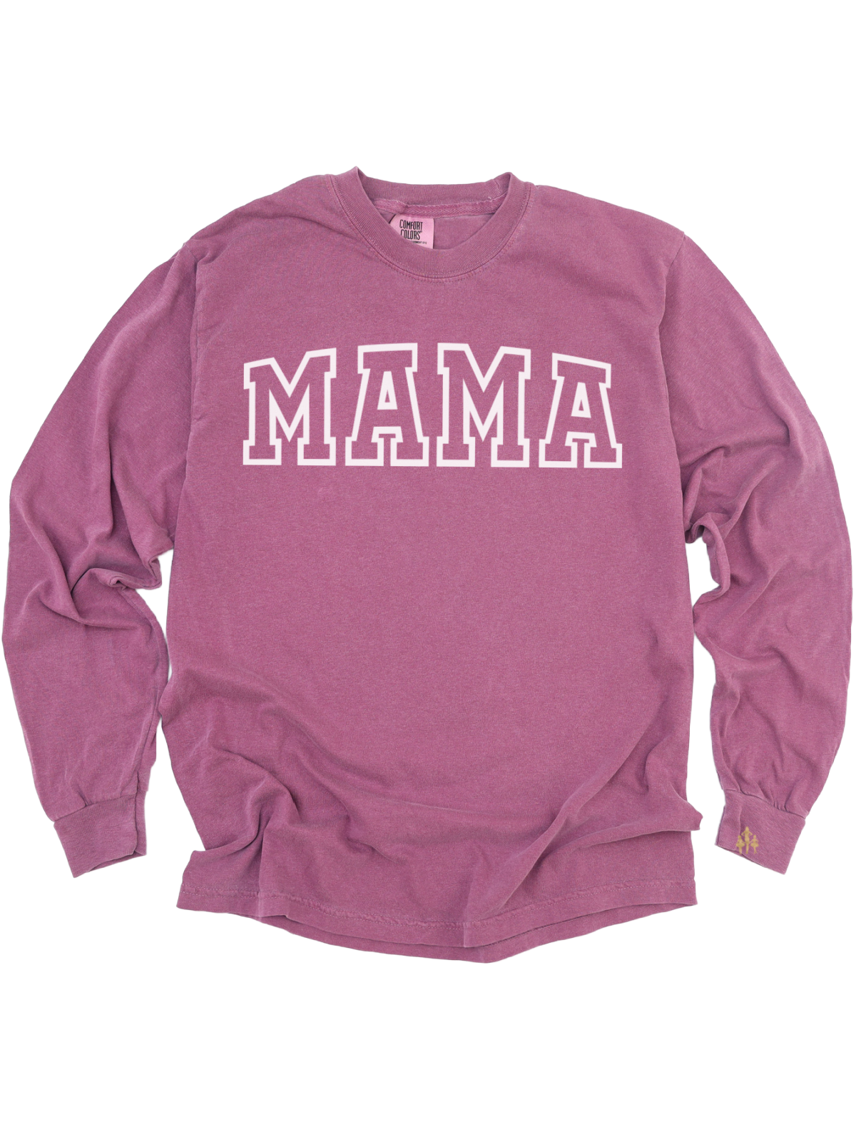 MAMA Varsity Long Sleeve Berry Pink Shirt